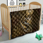 Personalised All Gold New Zealand Darts Quilt Aoteroa Fern Maori Galaxy Style