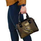 Personalised All Gold New Zealand Darts Shoulder Handbag Aoteroa Fern Maori Galaxy Style