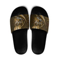Personalised All Gold New Zealand Darts Slide Sandals Aoteroa Fern Maori Galaxy Style - Aussie Hoodie