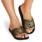 Personalised All Gold New Zealand Darts Slide Sandals Aoteroa Fern Maori Galaxy Style - Aussie Hoodie