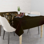 Personalised All Gold New Zealand Darts Tablecloth Aoteroa Fern Maori Galaxy Style