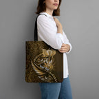 Personalised All Gold New Zealand Darts Tote Bag Aoteroa Fern Maori Galaxy Style - Aussie Hoodie