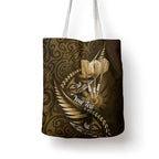 Personalised All Gold New Zealand Darts Tote Bag Aoteroa Fern Maori Galaxy Style - Aussie Hoodie