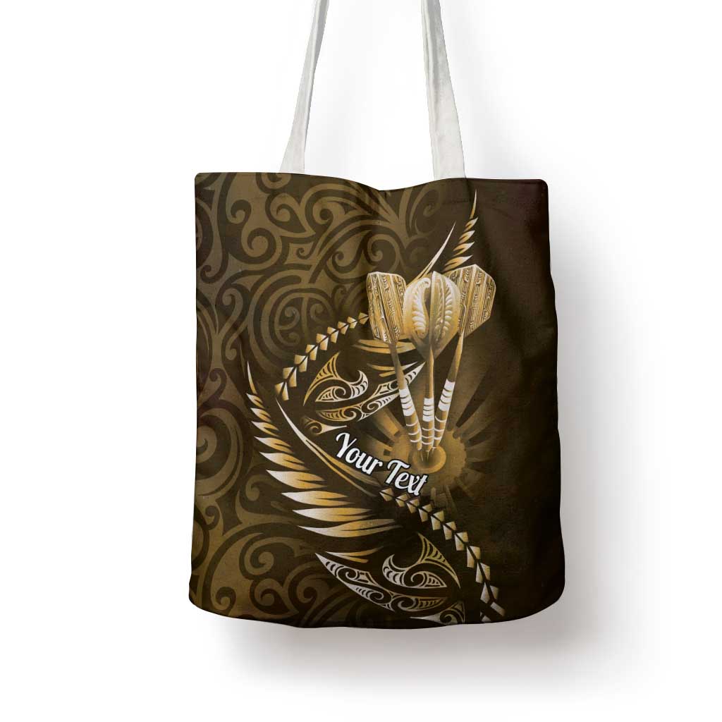Personalised All Gold New Zealand Darts Tote Bag Aoteroa Fern Maori Galaxy Style - Aussie Hoodie