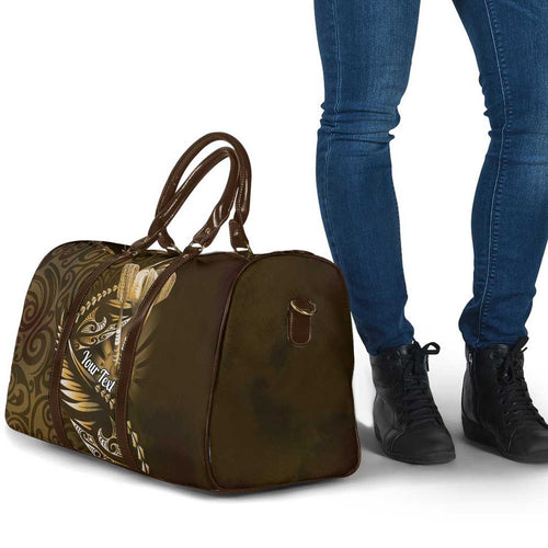 Personalised All Gold New Zealand Darts Travel Bag Aoteroa Fern Maori Galaxy Style - Aussie Hoodie