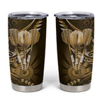 All Gold New Zealand Darts Tumbler Cup Aoteroa Fern Maori Galaxy Style