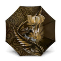 Personalised All Gold New Zealand Darts Umbrella Aoteroa Fern Maori Galaxy Style - Aussie Hoodie