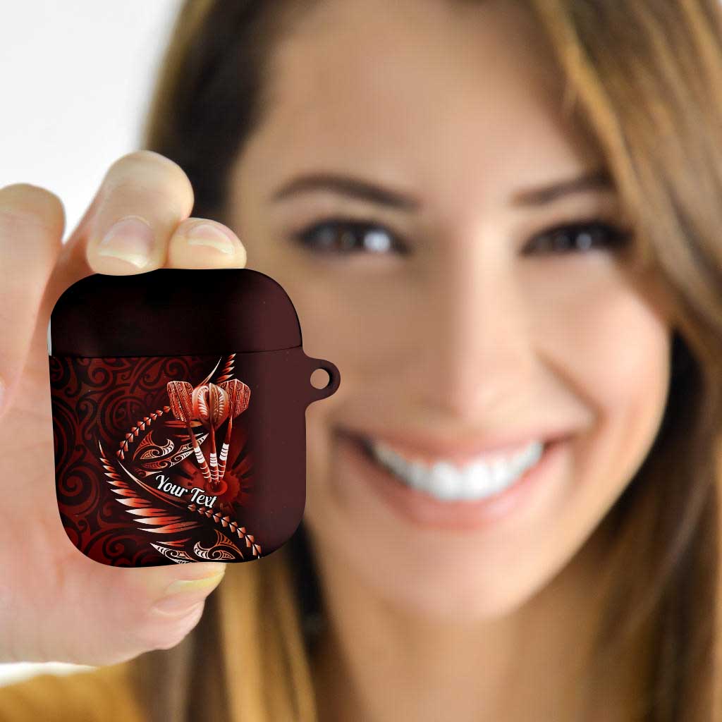 Personalised All Red New Zealand Darts AirPods Case Aoteroa Fern Maori Galaxy Style - Aussie Hoodie