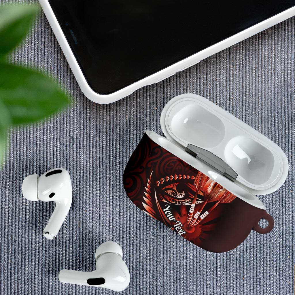 Personalised All Red New Zealand Darts AirPods Case Aoteroa Fern Maori Galaxy Style - Aussie Hoodie