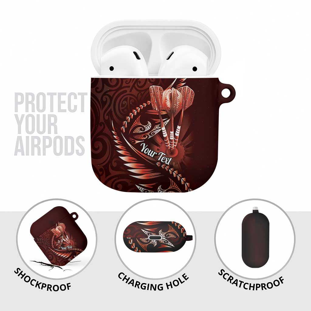 Personalised All Red New Zealand Darts AirPods Case Aoteroa Fern Maori Galaxy Style - Aussie Hoodie
