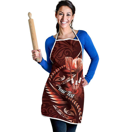 Personalised All Red New Zealand Darts Apron Aoteroa Fern Maori Galaxy Style - Aussie Hoodie
