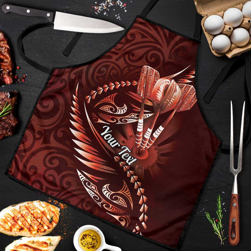 Personalised All Red New Zealand Darts Apron Aoteroa Fern Maori Galaxy Style - Aussie Hoodie