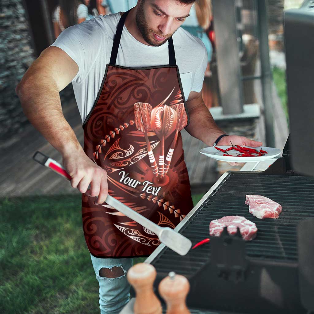 Personalised All Red New Zealand Darts Apron Aoteroa Fern Maori Galaxy Style - Aussie Hoodie