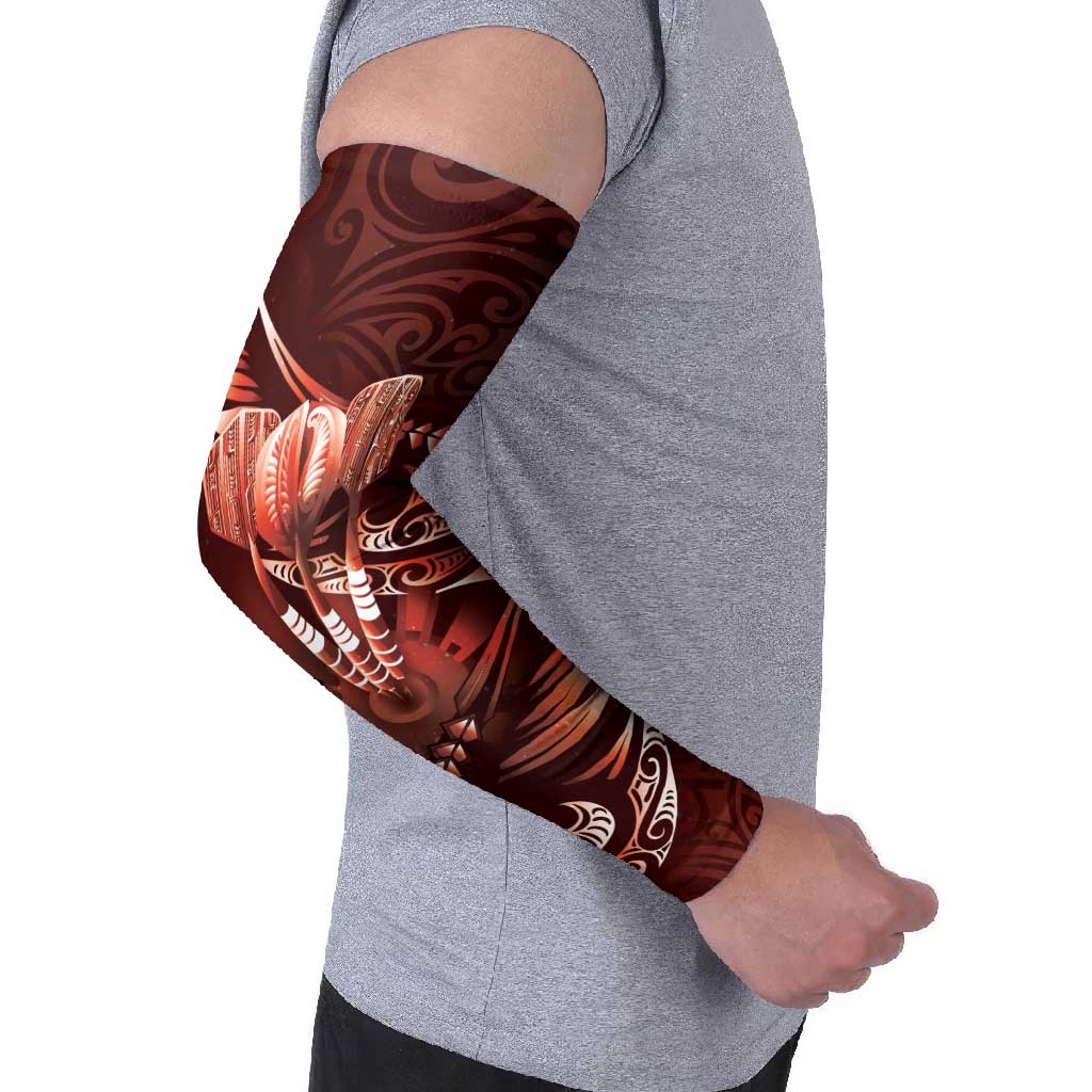 Personalised All Red New Zealand Darts Arm Sleeves Aoteroa Fern Maori Galaxy Style - Aussie Hoodie