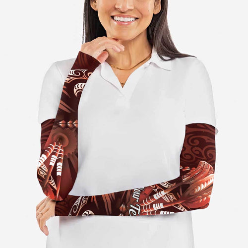 Personalised All Red New Zealand Darts Arm Sleeves Aoteroa Fern Maori Galaxy Style - Aussie Hoodie