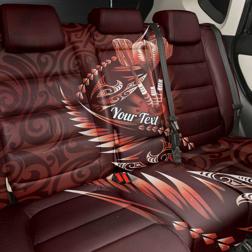 Personalised All Red New Zealand Darts Back Car Seat Cover Aoteroa Fern Maori Galaxy Style