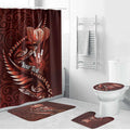 Personalised All Red New Zealand Darts Bathroom Set Aoteroa Fern Maori Galaxy Style - Aussie Hoodie
