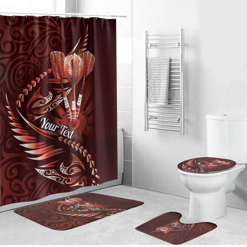 Personalised All Red New Zealand Darts Bathroom Set Aoteroa Fern Maori Galaxy Style - Aussie Hoodie