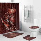 Personalised All Red New Zealand Darts Bathroom Set Aoteroa Fern Maori Galaxy Style - Aussie Hoodie