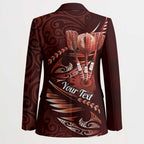 Personalised All Red New Zealand Darts Blazer Aoteroa Fern Maori Galaxy Style - Aussie Hoodie