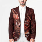 Personalised All Red New Zealand Darts Blazer Aoteroa Fern Maori Galaxy Style - Aussie Hoodie