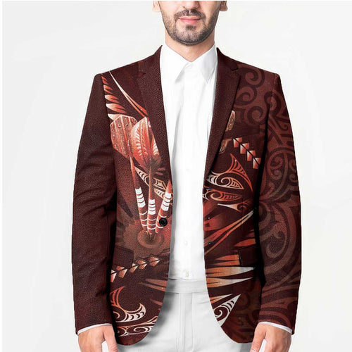 Personalised All Red New Zealand Darts Blazer Aoteroa Fern Maori Galaxy Style - Aussie Hoodie