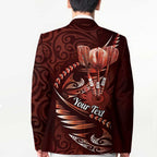 Personalised All Red New Zealand Darts Blazer Aoteroa Fern Maori Galaxy Style - Aussie Hoodie