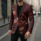 Personalised All Red New Zealand Darts Blazer Aoteroa Fern Maori Galaxy Style - Aussie Hoodie