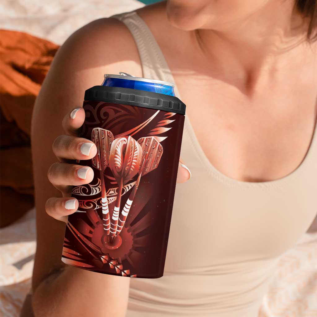 All Red New Zealand Darts 4 in 1 Can Cooler Tumbler Aoteroa Fern Maori Galaxy Style