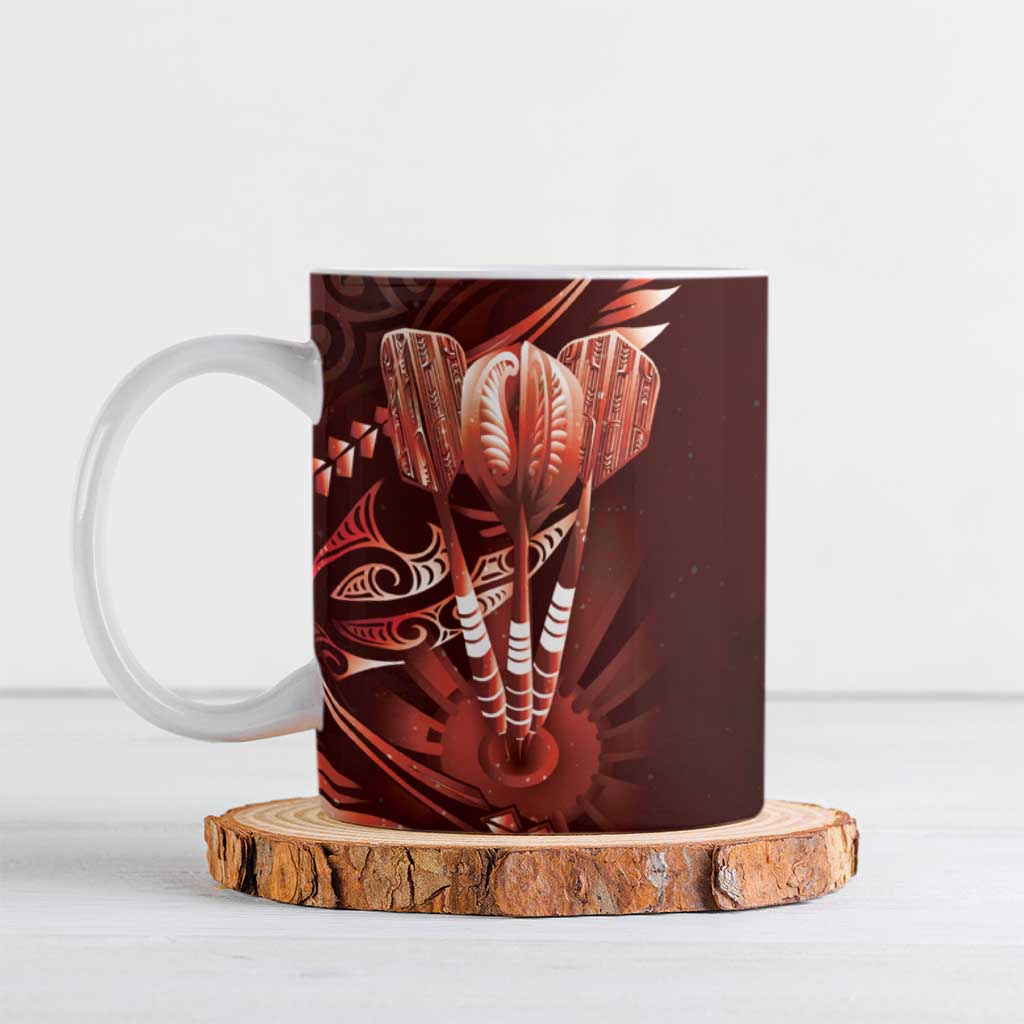 All Red New Zealand Darts Ceramic Mug Aoteroa Fern Maori Galaxy Style - Aussie Hoodie