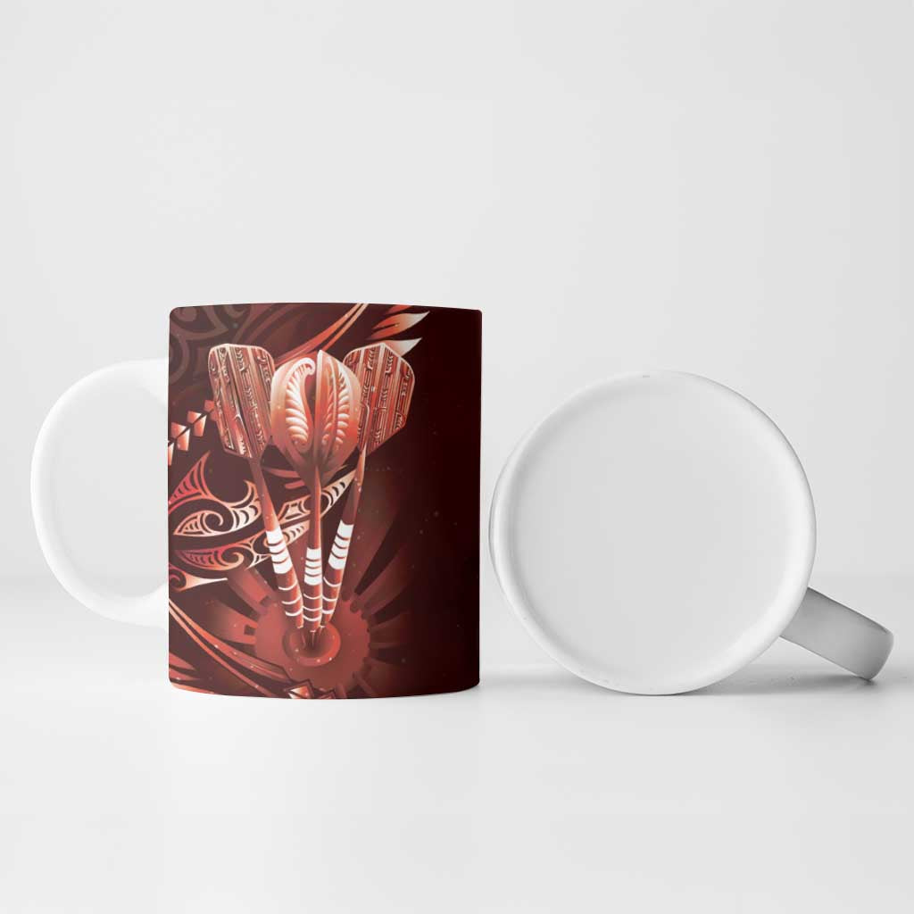 All Red New Zealand Darts Ceramic Mug Aoteroa Fern Maori Galaxy Style - Aussie Hoodie