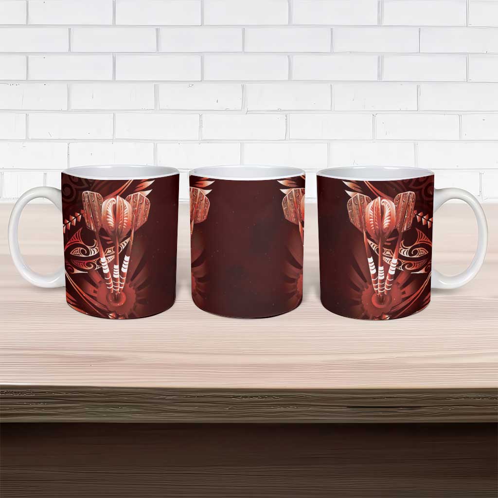 All Red New Zealand Darts Ceramic Mug Aoteroa Fern Maori Galaxy Style - Aussie Hoodie