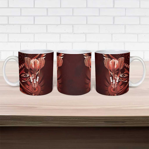 All Red New Zealand Darts Ceramic Mug Aoteroa Fern Maori Galaxy Style - Aussie Hoodie