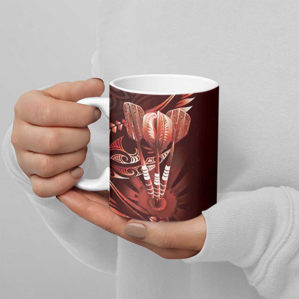 All Red New Zealand Darts Ceramic Mug Aoteroa Fern Maori Galaxy Style - Aussie Hoodie