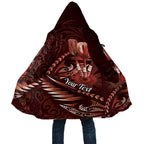 Personalised All Red New Zealand Darts Cloak Aoteroa Fern Maori Galaxy Style - Aussie Hoodie