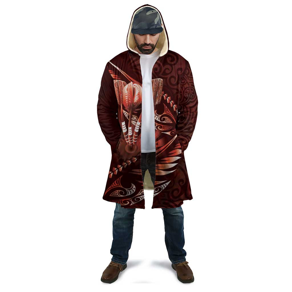 Personalised All Red New Zealand Darts Cloak Aoteroa Fern Maori Galaxy Style - Aussie Hoodie