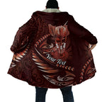 Personalised All Red New Zealand Darts Cloak Aoteroa Fern Maori Galaxy Style - Aussie Hoodie