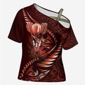 Personalised All Red New Zealand Darts Cross Shoulder Shirt Aoteroa Fern Maori Galaxy Style - Aussie Hoodie