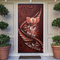 Personalised All Red New Zealand Darts Door Cover Aoteroa Fern Maori Galaxy Style - Aussie Hoodie