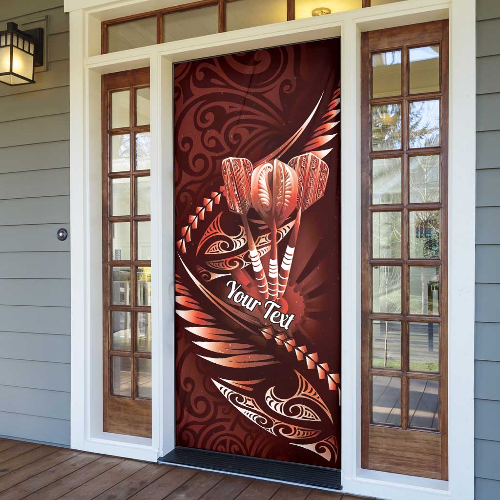 Personalised All Red New Zealand Darts Door Cover Aoteroa Fern Maori Galaxy Style - Aussie Hoodie