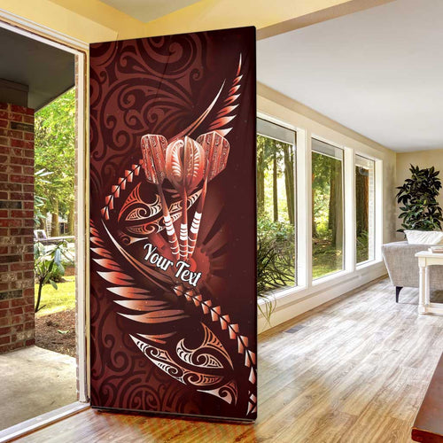 Personalised All Red New Zealand Darts Door Cover Aoteroa Fern Maori Galaxy Style - Aussie Hoodie
