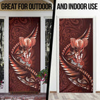 Personalised All Red New Zealand Darts Door Cover Aoteroa Fern Maori Galaxy Style - Aussie Hoodie