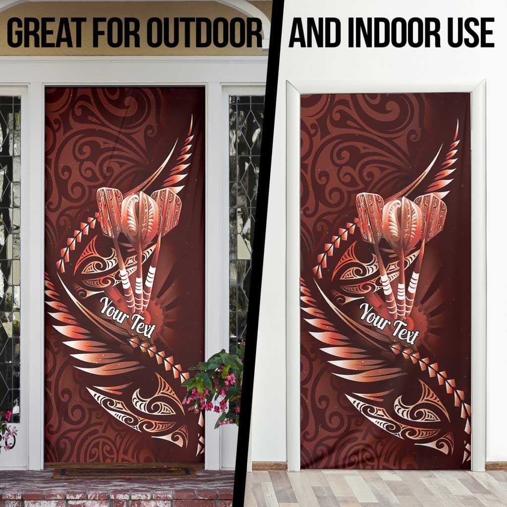 Personalised All Red New Zealand Darts Door Cover Aoteroa Fern Maori Galaxy Style - Aussie Hoodie