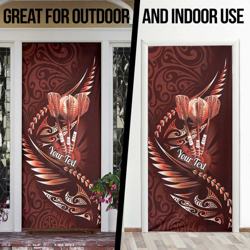 Personalised All Red New Zealand Darts Door Cover Aoteroa Fern Maori Galaxy Style - Aussie Hoodie