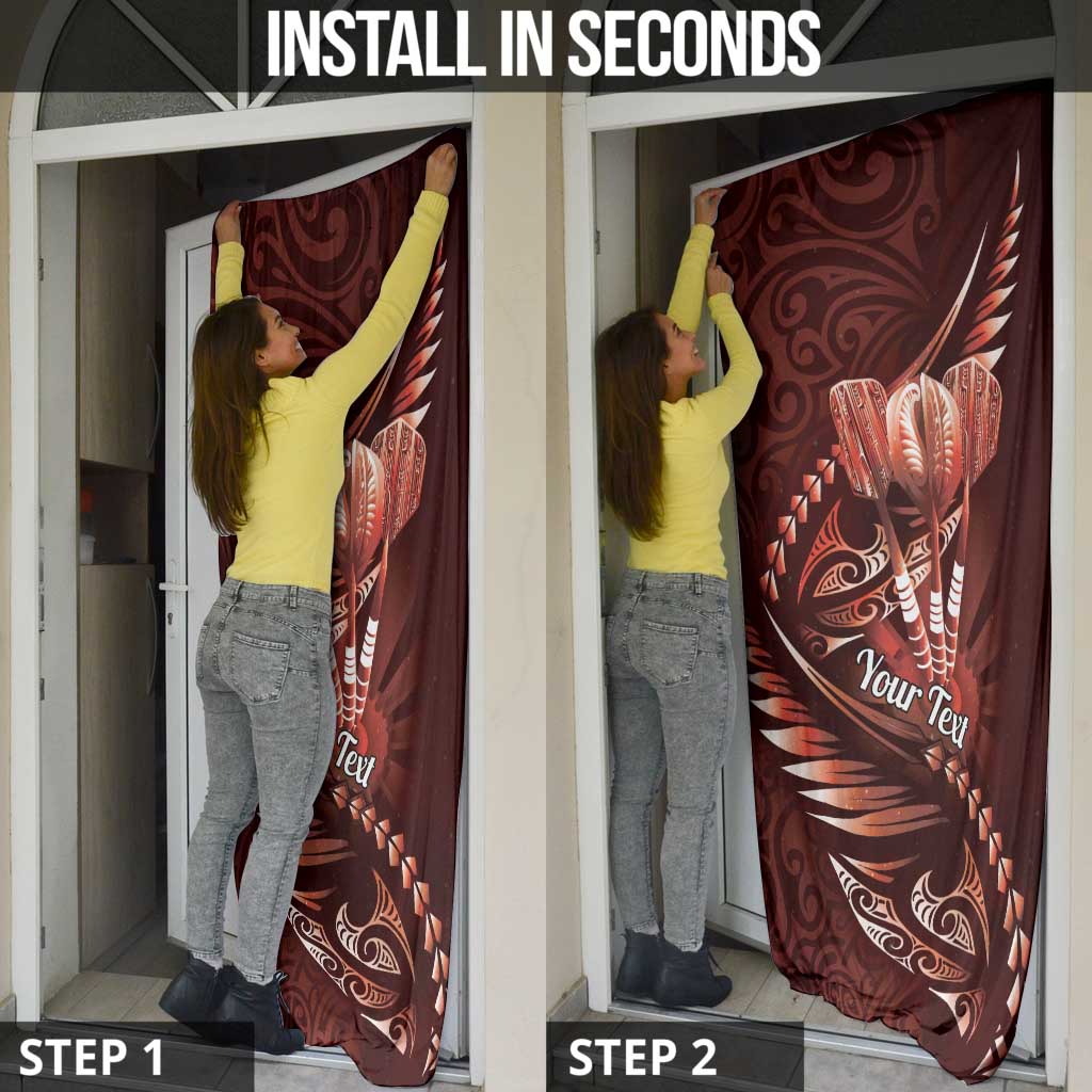 Personalised All Red New Zealand Darts Door Cover Aoteroa Fern Maori Galaxy Style - Aussie Hoodie