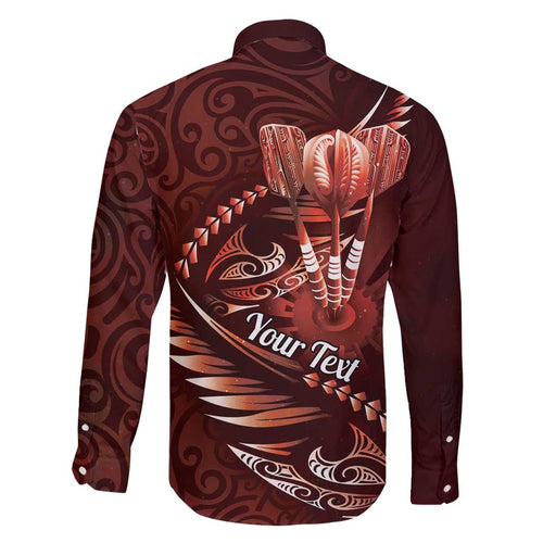 Personalised All Red New Zealand Darts Family Matching Off Shoulder Maxi Dress and Hawaiian Shirt Aoteroa Fern Maori Galaxy Style