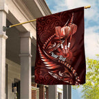 Personalised All Red New Zealand Darts Garden Flag Aoteroa Fern Maori Galaxy Style