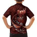 Personalised All Red New Zealand Darts Hawaiian Shirt Aoteroa Fern Maori Galaxy Style