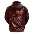 Personalised All Red New Zealand Darts Hoodie Aoteroa Fern Maori Galaxy Style