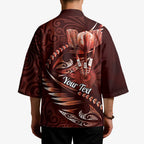 Personalised All Red New Zealand Darts Kimono Aoteroa Fern Maori Galaxy Style - Aussie Hoodie